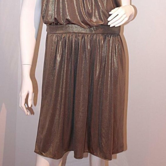 Tibi  Halter Empire Waist Glitter Dress - Picture 2 of 2